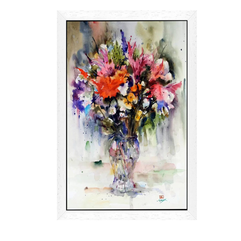 Still Life by Dean Crouser - Floater Frame Painting on Canvas, White