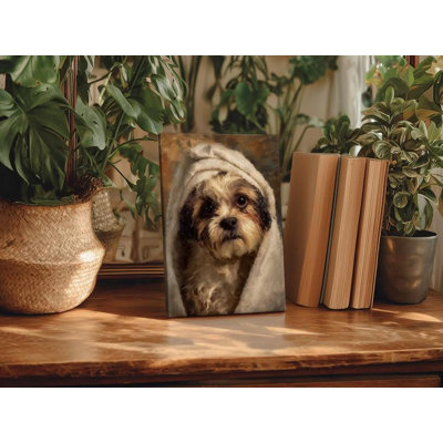 Art rétro sur toile Shih Tzu