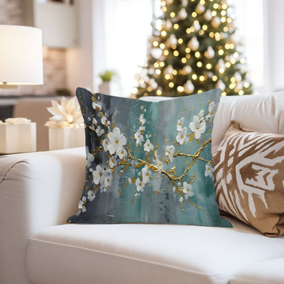 Floral White Blossom Flowers Modern