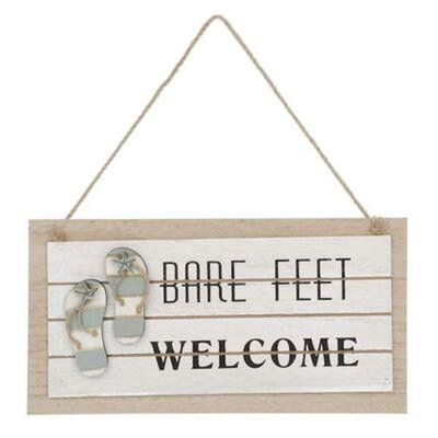 Pieds nus suspendus de bienvenue