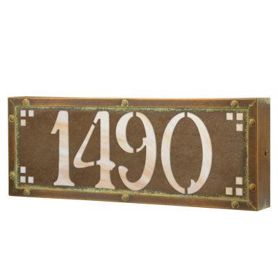 Plaque d'adresse murale personnalisable 12 V pour 4 numéros