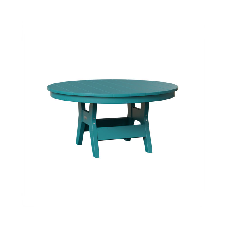 Harbor Outdoor 38″ Round Conversation Table, Aruba Blue