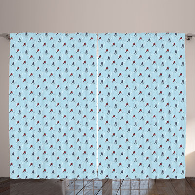 Polyester Semi Sheer Curtain/Drape Pair
