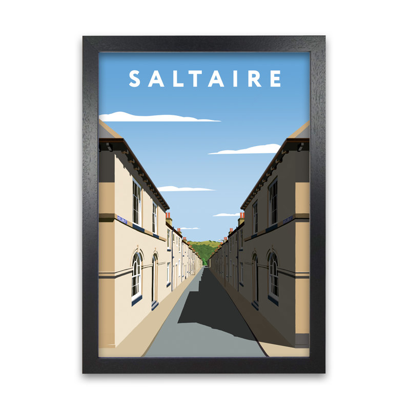 Saltaire by Richard O'Neill - Print, 84.1cm H x 59.4cm W x 3cm D, Black Framed