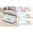 Two-Layer Modern Coffee Table, Clear Glass And White Marble Design, Stable Tempered Legs, For Home Table 43.3 Inch - , & Pattern, Practical Stylish-522616444