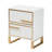 Krune 2 - Drawer Nightstand in White/Gold
