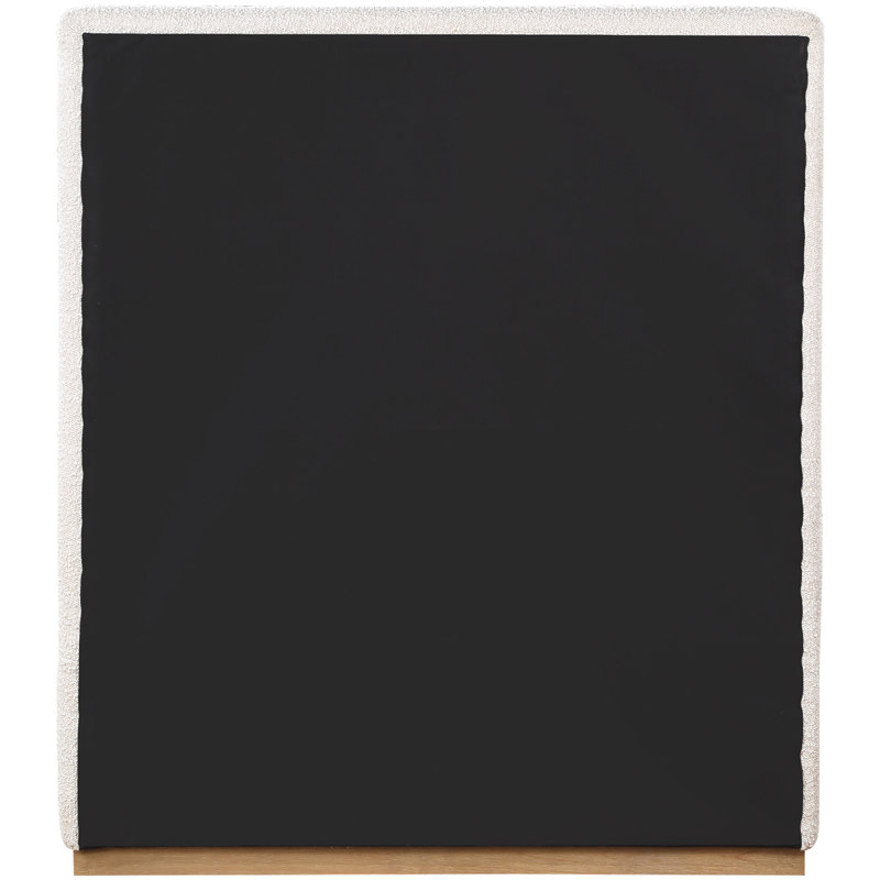 Lit en tissu Monaco Piero Boucle, Simple, Tissu bouclé noir