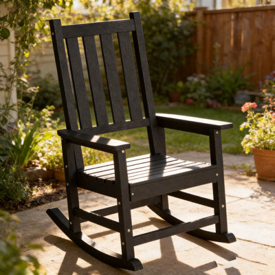 Chaise berçante d'extérieur en PEHD