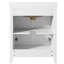 Meuble-lavabo simple 30 po avec plateau en pierre reconstituée, portes à fermeture douce, blanc
