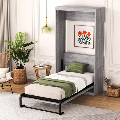 Lit simple pliant gris - Améliore le taux d'utilisation de l'espace disponible dans l'armoire et améliore l'efficacité de la vie