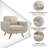 Contemporary Accent Armchair with Linen Upholstery Living Room Furniture-485239691