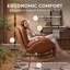 Chaise berçante moderne et ergonomique, chaise berçante rembourrée surdimensionnée avec structure en bois massif et revêtement en cuir pour le salon