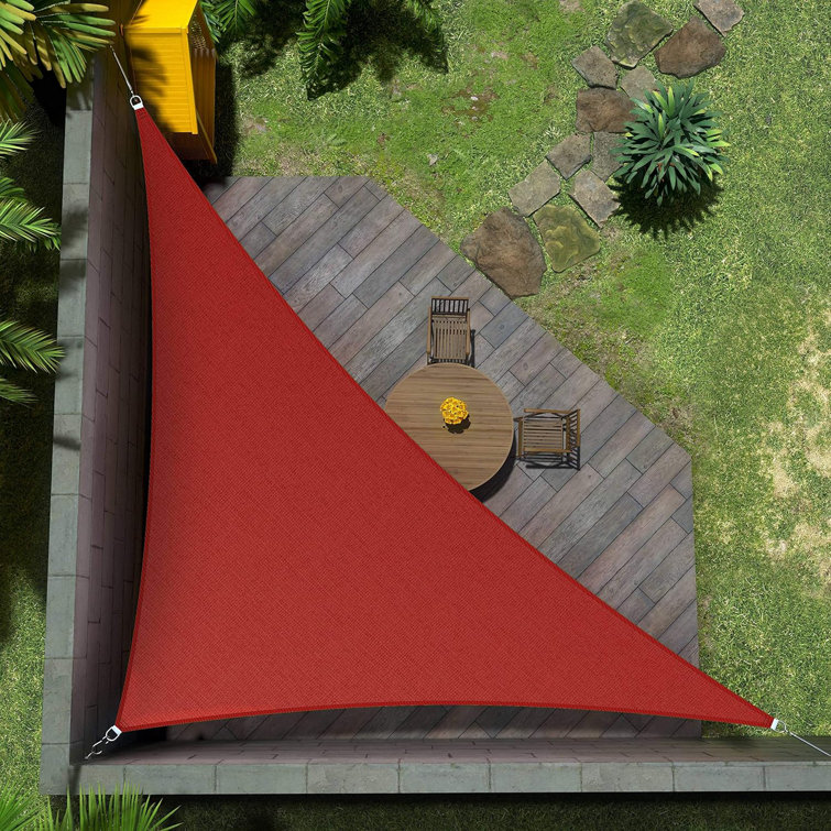 Amgo Customize Triangle Shade Sail - 200 GSM, 95% UV Blockage with Hardware Kit