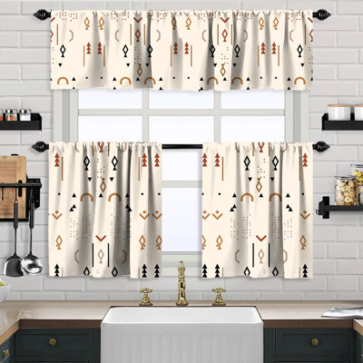 Geometric Tailored Kitchen Curtain