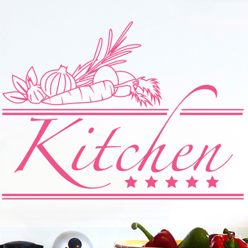 Food & Beverage Non-Wall Damaging Wall Decal, Medium, Pink