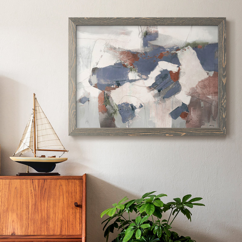 «Blue Abstract», reproduction sur toile flottante, Gris, H 14 po x l 20 po x P 1,5 po