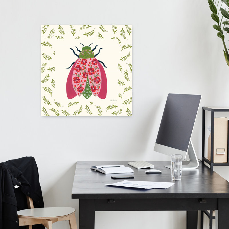 Fleur de coccinelle en fleurs II, H 18 po x l 18 po