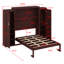 Structure de lit escamotable et peu encombrante avec armoires et tablettes de rangement-429930181