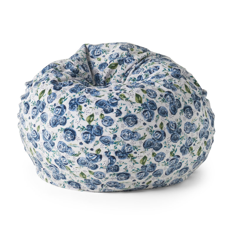 Fauteuil à billes 3 pieds Spring, Tissu bleu marine