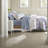 Comfortable Polyester Bedding Set, Blue Floral Design For Home