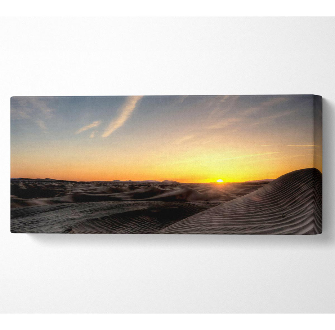 Kleine Sahara Sonnenuntergang Panoramaleinwand