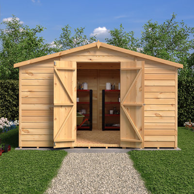 10 ft. W x 10 ft. D Garden Value Overlap Shed