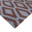 Blue & Brown Geometric Cotton Rug - 10' x 14'3"