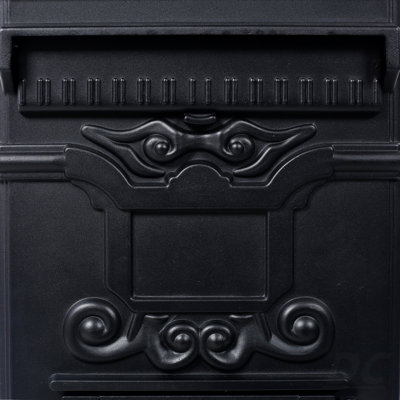 Mailboxs Mailboxes Residential The Court Large-Capacity Letter Box, Garden Floor Safety Mailbox, Outdoor Rainproof Postbox Statue ,black