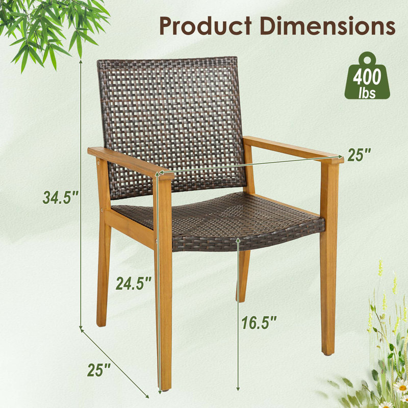 Fauteuil de salle à manger d'extérieur Akua