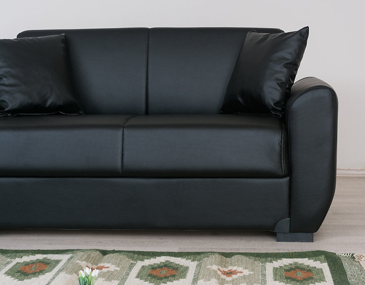 Canapé-lit convertible en cuir Lola , 32" H x 88" W x 32" D
