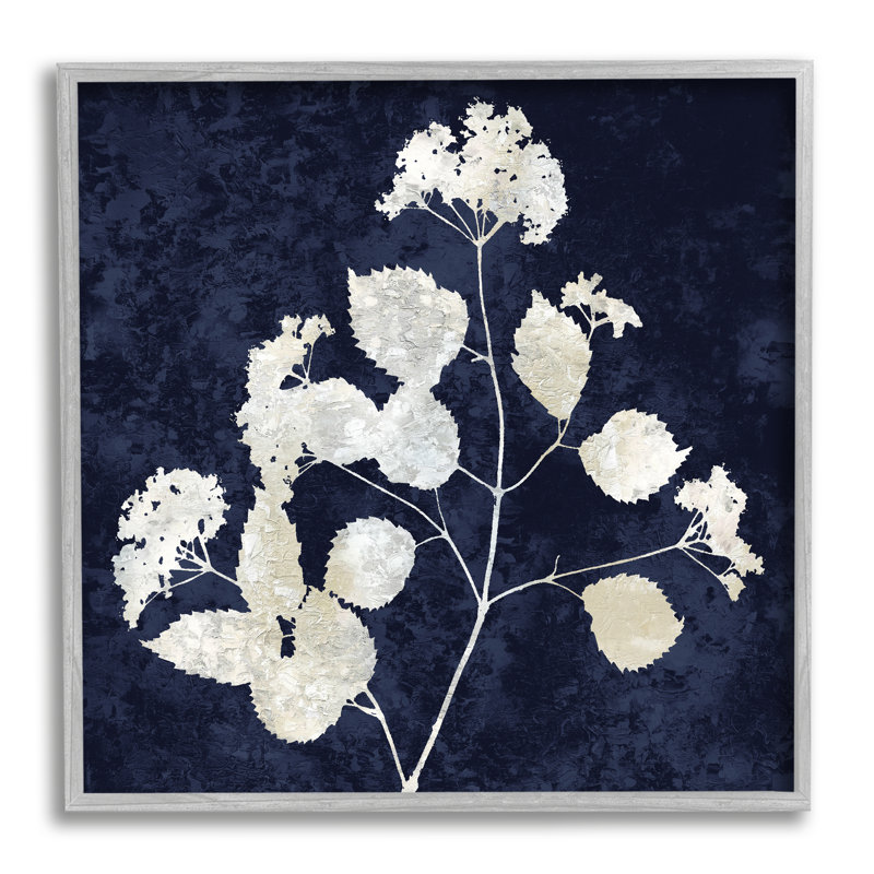 "Abstract Modern Plant Leaves Shapes Modern Botanicals" par Danielle Carson - cadre flottant, impression sur toile