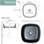 Regatta Poured Square Vessel Bathroom Sink-14721425