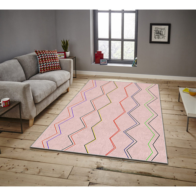 Luxurious Non-Slip Area Rug, 4.0 x 5.9 Feet, 100% Polyester, 740g/m² | Velvet Fabric with Digital Print | Easy-Clean Laminated Sponge Underside, Machine Washable | Perfect for Living Room, Bedroom & Home Decor