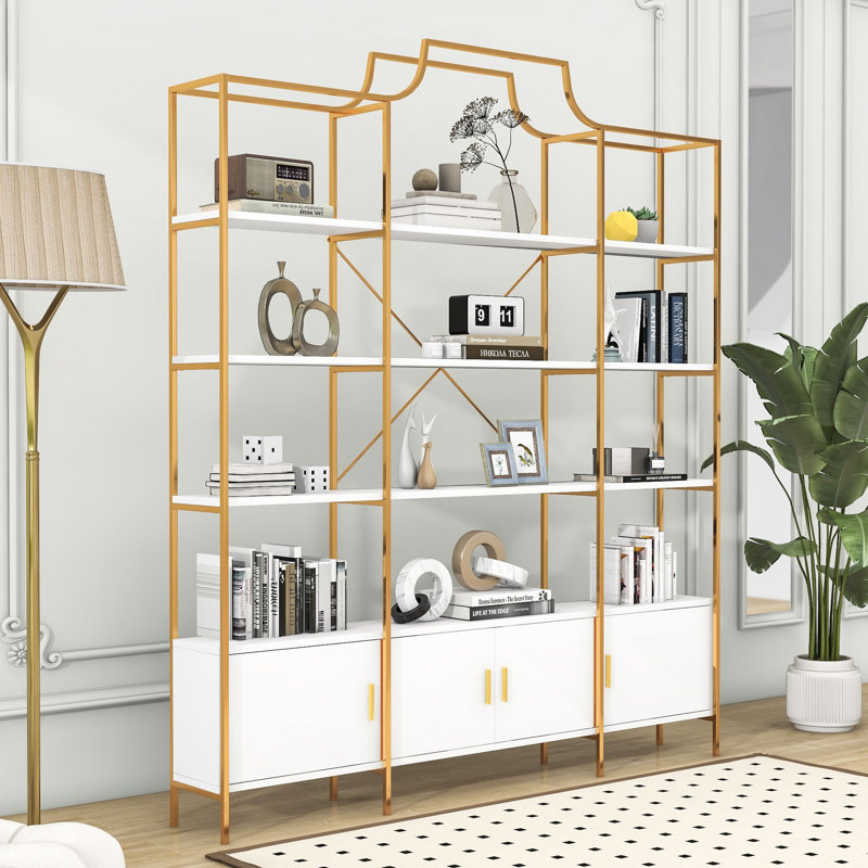 Tailon 4-Tiers Home Office Bookcase Bookshelf, Storage Cabinet and Display Shelf