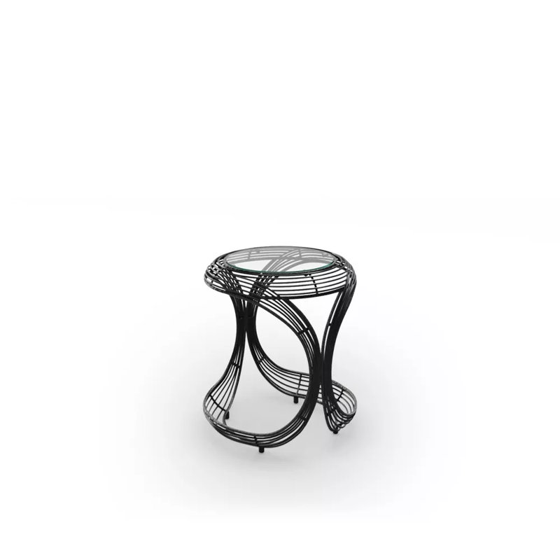 Manolo Outdoor Side Table, Brown