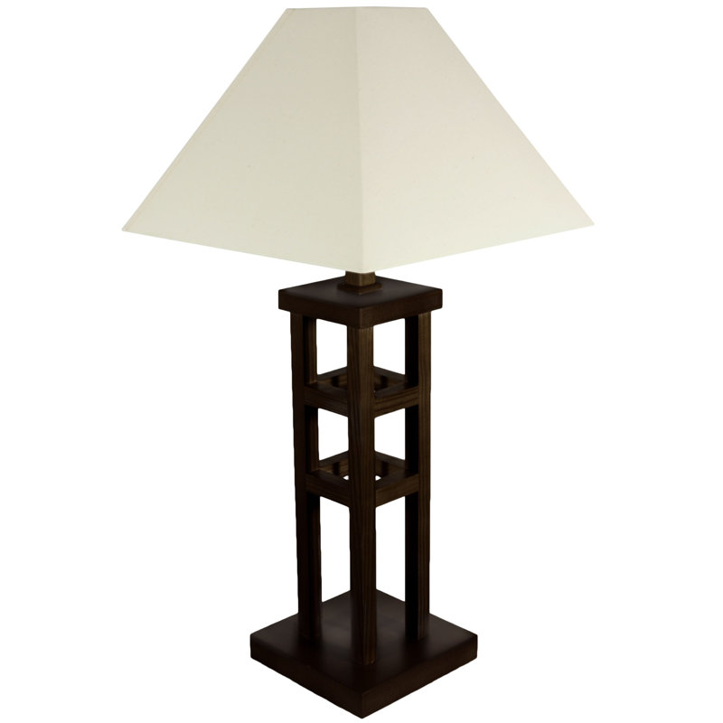 Lampe de table 27,5 po Shoulders, Noyer foncé