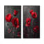 Délicat coquelicots rouges monochromes photo I - ensemble de 2 coquelicots-864861158-864861159-864861160