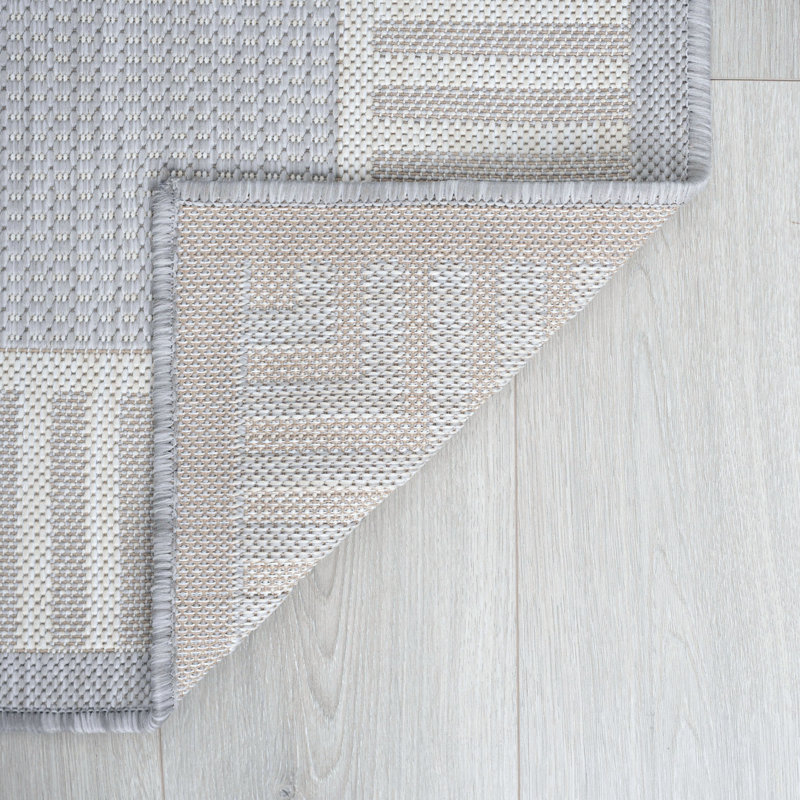Tapis gris à imprimé animal Benu, Rectangle 5 pi 3 po x 7 pi 3 po