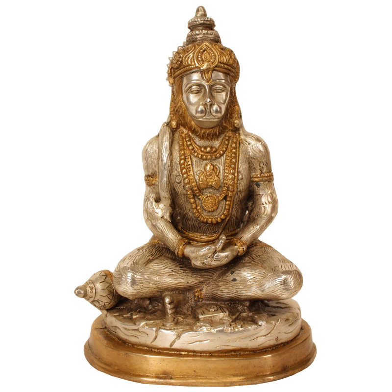 Lord Hanuman en méditation (Yogachara Hanuman), Or