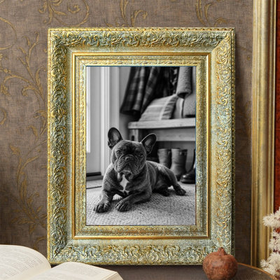 Cadre photo classique moderne 3 pièces 8 "x 10" doré antique pour cadeaux de fête des Mères