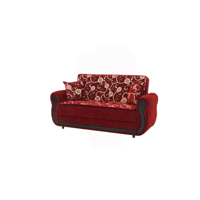 Causeuse convertible avec rangement Collection, Bourgogne