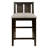 3-Piece Pack Counter Height Set Table W Display Shelf USB Ports And 2X Counter Height Chairs Fabric Upholstered Dining Furniture