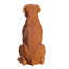Statue de chien boxer assis