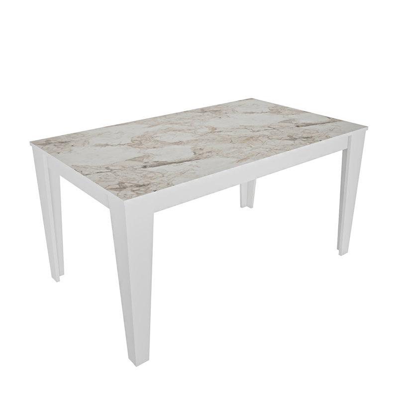 Ishamel Rectangular 145cm L x 85cm W Dining Table, White