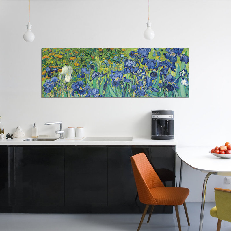 «Irises 1889» par Vincent Van Gogh, impression sur toile, H 12 po x l 36 po x P 1,5 po, Toile tendue