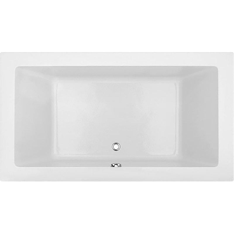 Danika 73'' L Soaking Bathtub, White, Polished Chrome