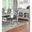 Ensemble de 2 chaises d'appoint en bois d'hévéa gris / argenté