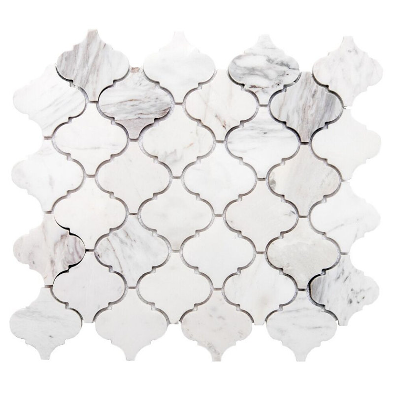 Santorini 1" x 1" Arabesque Mosaic Wall & Floor Tile,  Volakas