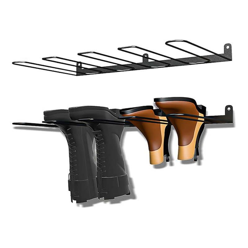 Rebrilliant 2-Pack Wall Mounted Boot Rack Organizer for Tall Footwear ...