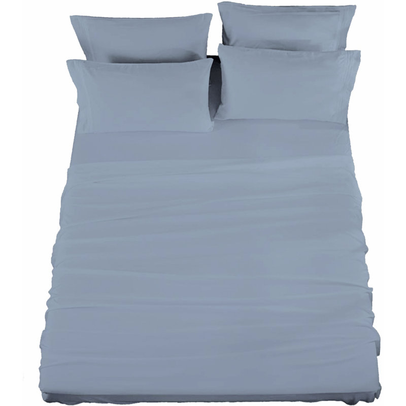Raymond Waites Cotton Blend Sheet Set, Lavender, Full Sheet Set + 2 Fitted Sheets + 2 Pillowcases